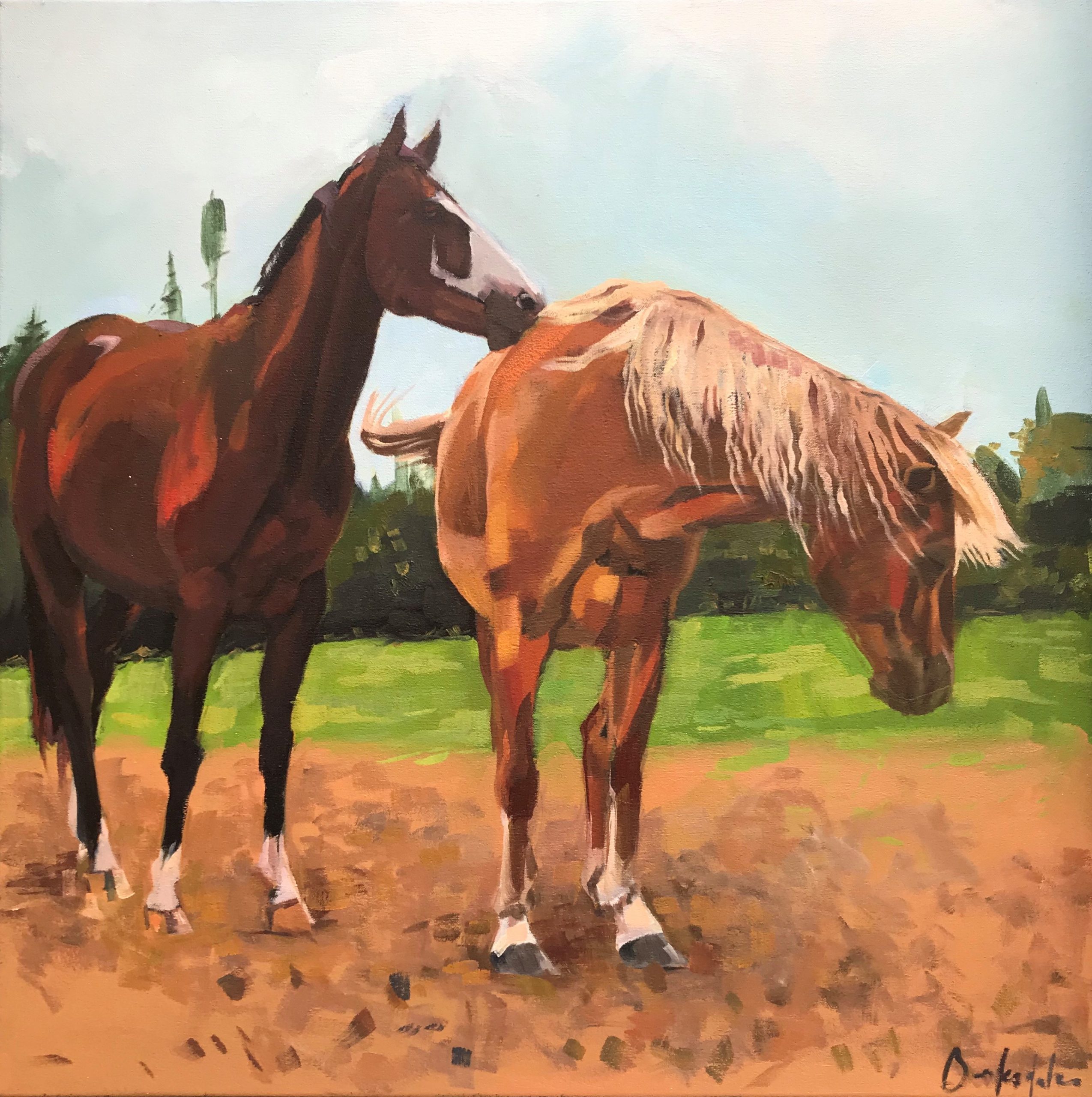 Horse kisses