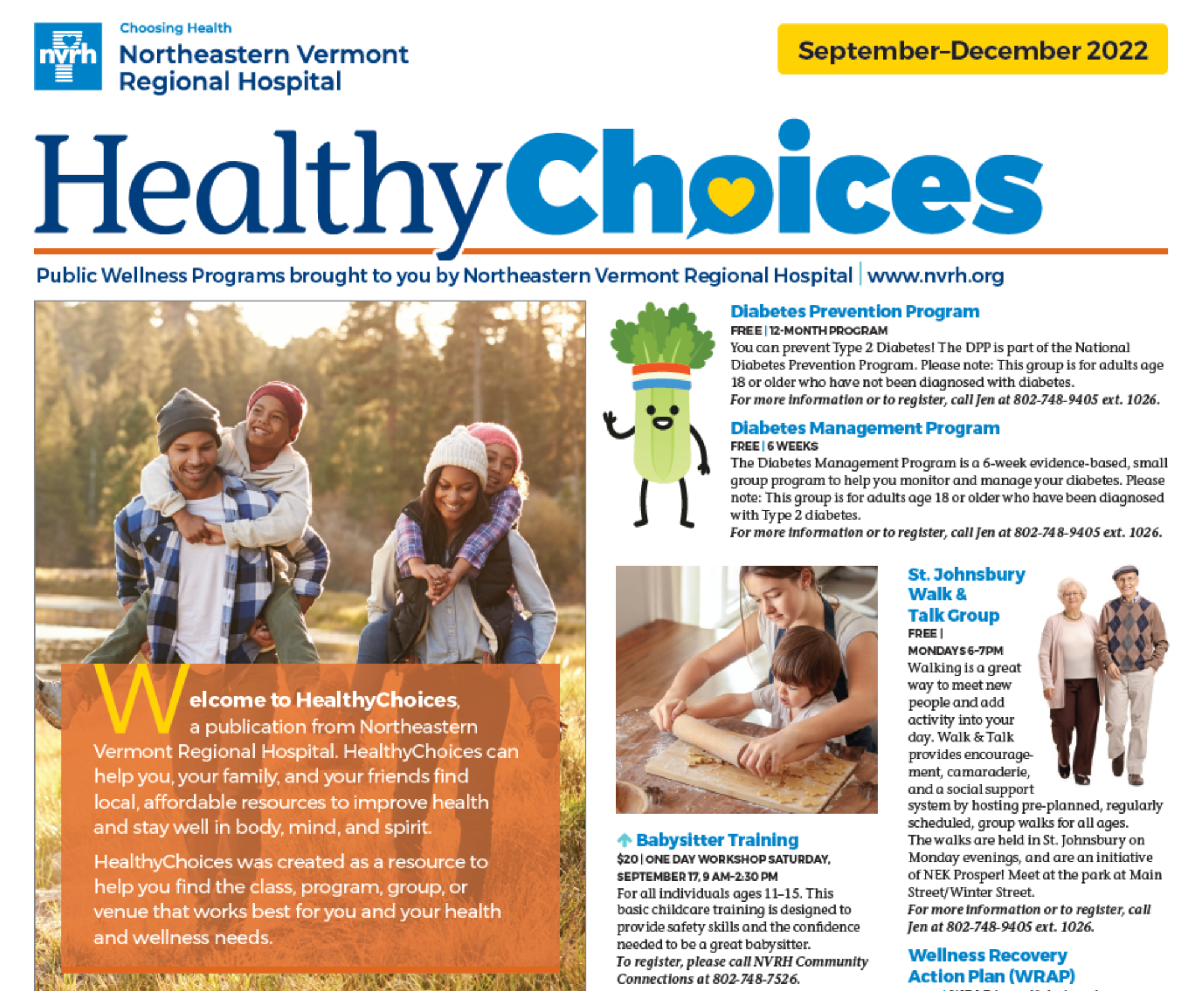 Fall Edition of HealthyChoices, Local Wellness Newsletter and Resource  Guide, Released - Northeastern Vermont Regional Hospital