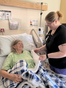 Patient Joan Kirchoff and RN Anne McCraffrey