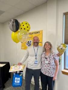 BEE Award honoree Chad Proulx and RN Norah Lewis